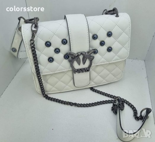 Луксозна бяла чанта/реплика Pinko код VL316