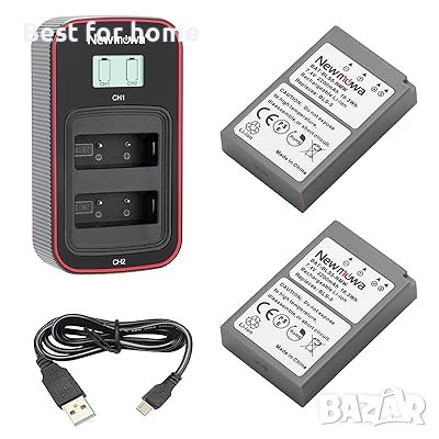 Комплект батерии 2200 mAh и смарт зарядна станция за Olympus от Newmowa BLS-5 , снимка 7 - Батерии, зарядни - 43335121