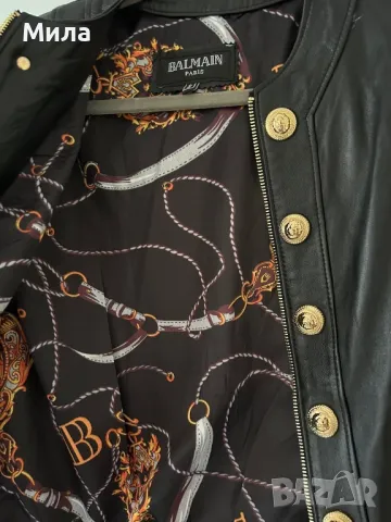 Шикозна яке Balmain.естествена кожа, снимка 6 - Якета - 49840490