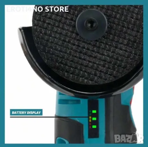 Мини ъглошлайф с две батерии, снимка 3 - Други инструменти - 49171348