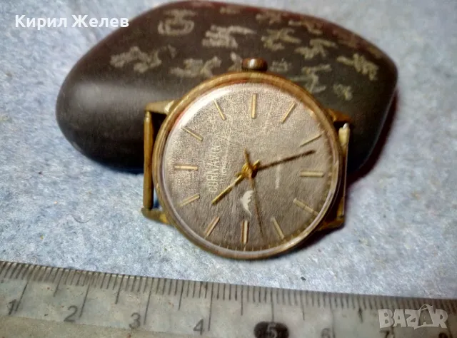 CORNAVIN 17 JEWELS SHOCKPROOF Стар РУСКИ ЧАСОВНИК със СЛЕДИ от ПОЗЛАТА КОРНАВИН Рядък СССР 28036, снимка 7 - Антикварни и старинни предмети - 48275489