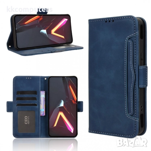 Защитен Кожен Калъф-Портфейл и Протектор за ZTE nubia Neo 3 GT 5G , Картхолдер, Стойка, Магнитно зат, снимка 3 - Калъфи, кейсове - 52245537