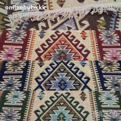 🟤🟢🔵🔴 Пътеки и килими с чипровски десен в четири цвята 🔴🔵🟢🟤, снимка 1 - Други - 32714505