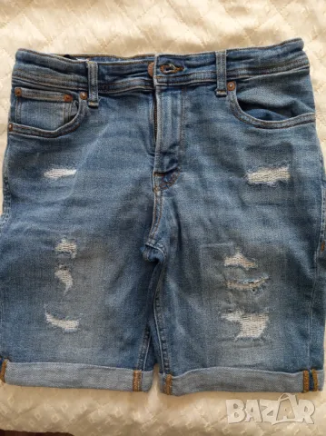 Къси дънкови панталонки Jack &Jones, снимка 4 - Детски къси панталони - 47490628