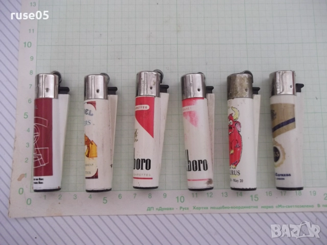 Лот от 6 бр. газови запалки "CLIPPER" работещи