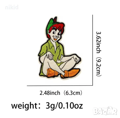 Питър Пан емблема апликация дреха дрехи самозалепваща картинка лепенка щампа нашивка бродерия, снимка 2 - Други - 50636832