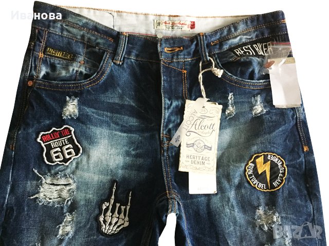 Супер яки дънки с нашивки, бойфренд. Намалени от 138 лв , снимка 4 - Дънки - 43492765