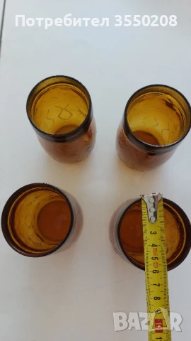 Чаши цветно стъкло, 4 броя, снимка 3 - Чаши - 51148091