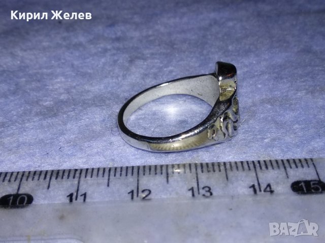 ЕФЕКТЕН ПОСРЕБРЕН НЕОГОТИЧЕСКИ ПРЪСТЕН от НЕРЪЖДАЕМА БЛАГОРОДНА СТОМАНА 17404, снимка 6 - Пръстени - 40567004