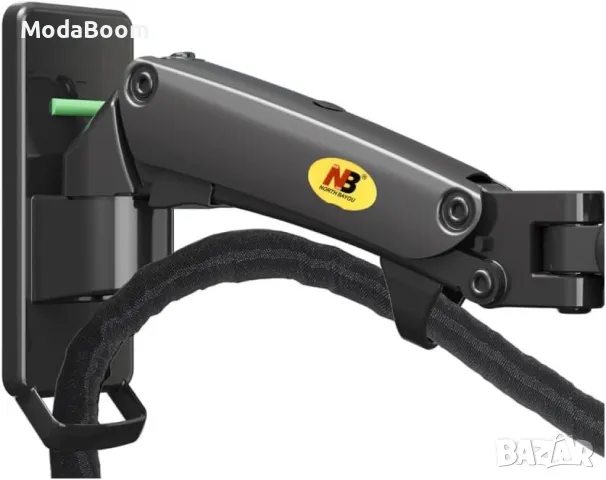 Ергономична гъвкава стойка за стена с едно удължение за монитори и телевизори (17"-27"), NB F120, снимка 2 - Стойки, 3D очила, аксесоари - 48904471