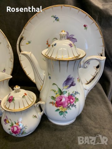 Десертен сервиз LUDWIGSBURG ръчно рисуван, произведен в периода 1919-1927 г., снимка 2 - Сервизи - 35032740