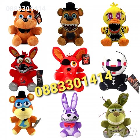 Пет Нощувки при Фреди Плюшени Five Nights at Freddy's 5 Плюшени Fnaf, снимка 9 - Плюшени играчки - 39442278