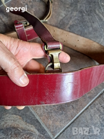 офицерски кожен колан с портупей 28/5, снимка 5 - Антикварни и старинни предмети - 51953295