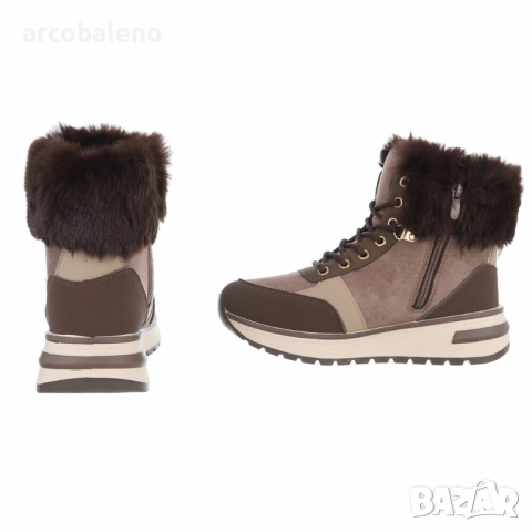 Дамски зимни боти до глезена с връзки, 5цвята , снимка 15 - Дамски боти - 51879543