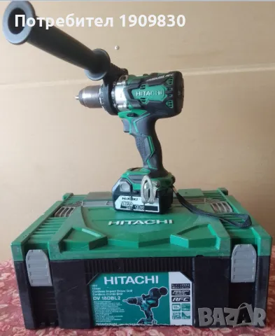 Акумулаторен ударен винтоверт HITACHI/HIKOKI DV18DBL2, снимка 3 - Винтоверти - 49358615
