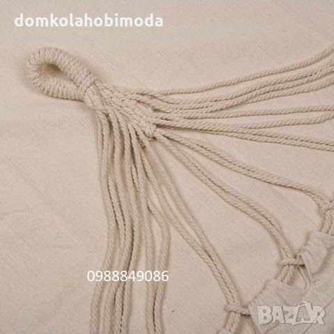 Хамак,3 размера, 4 цвята , С въжена хълка в края , снимка 8 - Градински мебели, декорация  - 32408130