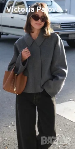 Сиво късо яке/сако STEFFEN SCHRAUT вълна кашмир коприна, снимка 17 - Якета - 47671994