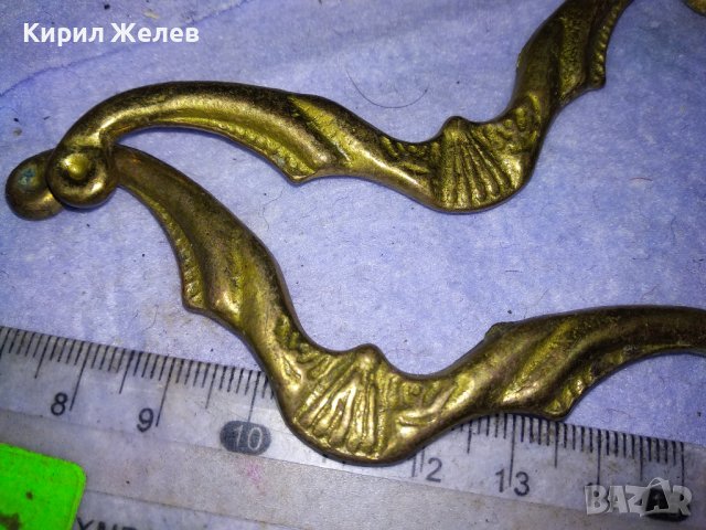 ДВА СТАРИ СТИЛНО ОРНАМЕНТИРАНИ ДЕКОРАТИВНИ РЕТРО БРОНЗОВИ БРОНЗОВИ ЕЛЕМЕНТА 40529, снимка 3 - Декорация за дома - 43651016