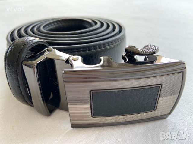 Колани от естествена кожа с оксидирана автоматична тока, снимка 3 - Колани - 28860696