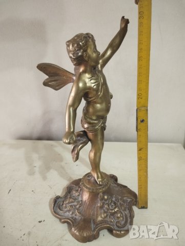 Бронзова статуетка-ангел, снимка 3 - Други ценни предмети - 43265742