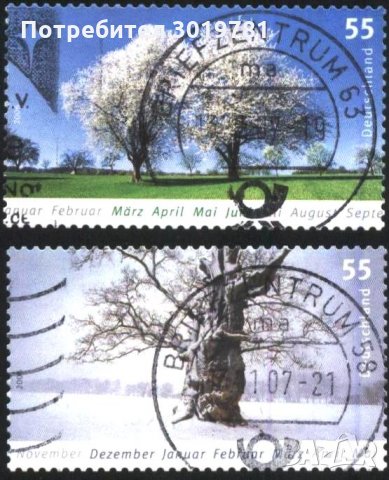 Клеймовани марки Дървета Сезони Зима Пролет 2006 от Германия, снимка 1