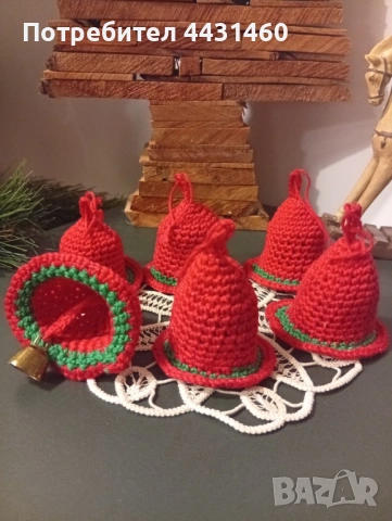 Плетени на една кука камбанки със звънчета