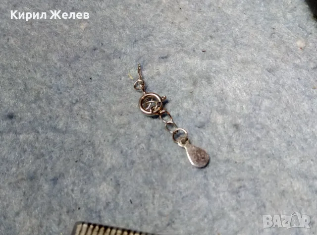 СТАРА СРЕБЪРНА ЗАКОПЧАЛКА За КОЛИЕ ВЕРИЖКА ГРИВНА РОДИРАНО СРЕБРО S925 КАРАБИНКА За ЛАНЧЕ 49927, снимка 3 - Други - 49147789