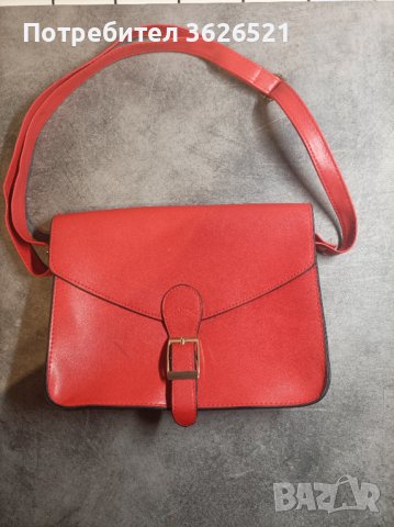 Червена ежедневна дамска чанта