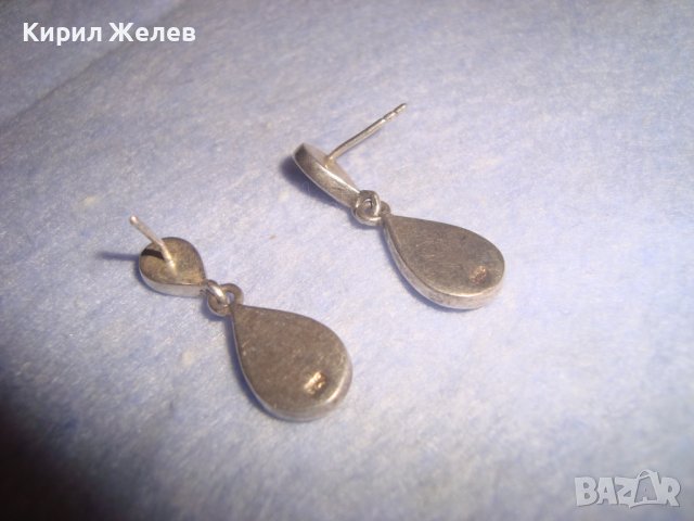 ВИНТИДЖ СРЕБЪРНИ СЕДЕФЕНИ АР НУВО ОБЕЦИ СРЕБРО 925 АНГЛИЯ РЪЧНА ЮВЕЛИРНА ИЗРАБОТКА 27169, снимка 9 - Обеци - 36817705