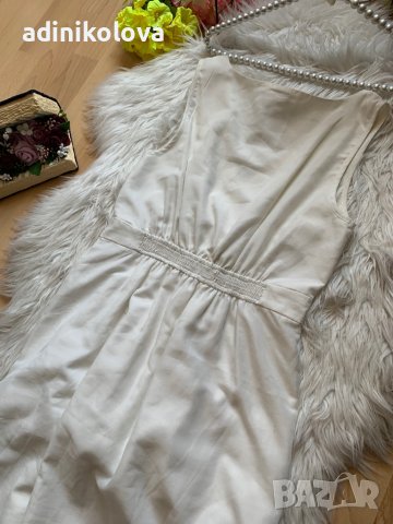 Бяла рокля Веро мода, снимка 3 - Рокли - 37108665