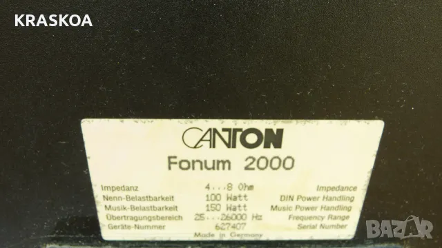 CANTON FONUM 2000, снимка 12 - Ресийвъри, усилватели, смесителни пултове - 47611000