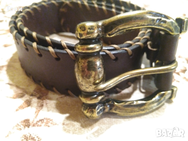 ATRIUM Оригинал Винтидж Нов Дамски Италиански Колан от Естествена Кожа 100см, снимка 3 - Колани - 52656898