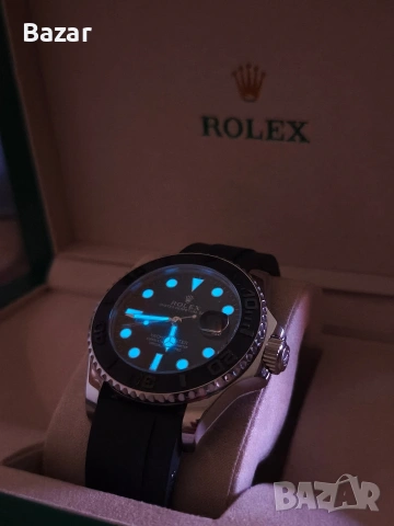 Rolex Yacht Master 42mm Мъжки Автоматичен Часовник Пълен Комплект Самонавиващ се Механизъм , снимка 7 - Мъжки - 53598607