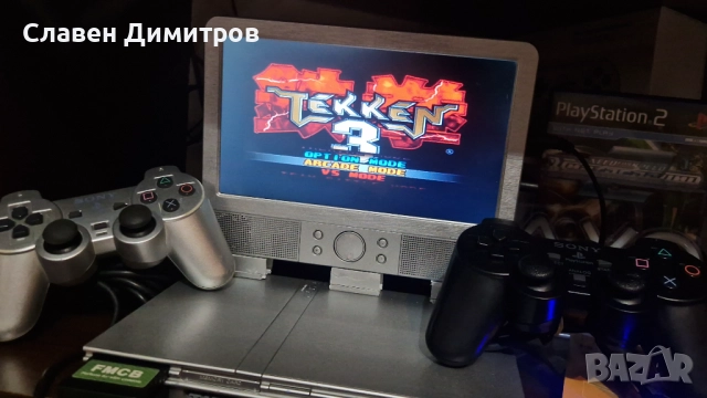 Playstation 2 със Монитор и хак 170 игри Playstation 1 и Playstation 2, снимка 1