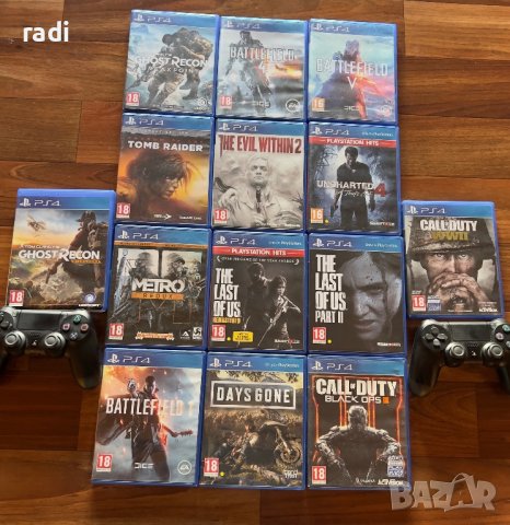 Ps4 pro + игри + два контролера