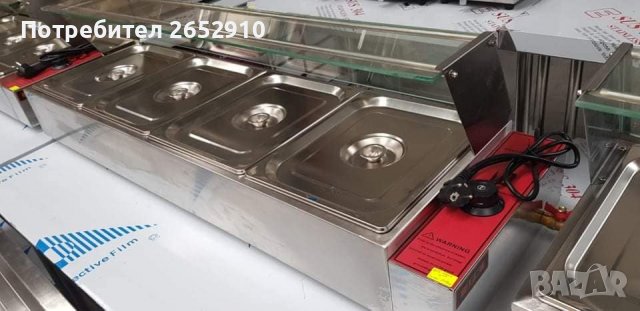 Топла витрина Бен Мари с 5 вани на водна баня. Чисто нова. Цена 489лв/250,02€, снимка 7 - Обзавеждане на кухня - 37001749