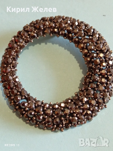 Метална висулка посипана с кристали МАРКАЗИТ АРТ БИЖУ 52237, снимка 7 - Колиета, медальони, синджири - 52573262