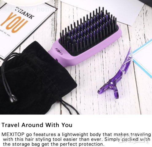 MEXITOP Йонна  Четка- преса за стилизиране и изправяне на коса, снимка 4 - Преси за коса - 43459766