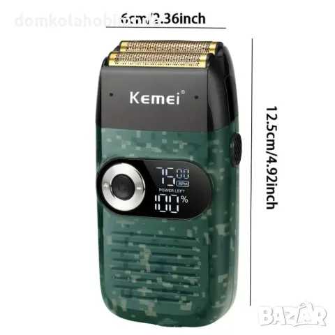 Професионална Тример и Самобръсначка Kemei, Презареждаща батерия, 3 скорости, снимка 2 - Тримери - 48057622