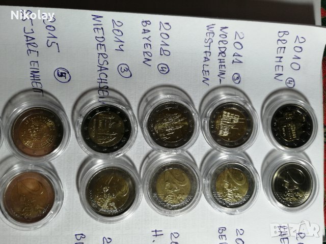 КОЛЕКЦИОНЕРСКИ 2 ЕВРОВИ МОНЕТИ 12 БР., НУМИЗМАТИЧЕН БОКС, снимка 2 - Нумизматика и бонистика - 27673774