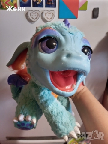 💖Интерактивни играчки FurReal Friends Hasbro - мече Cubby, лъв, папагал, дракон, динозавър, куче, снимка 11 - Музикални играчки - 52215336