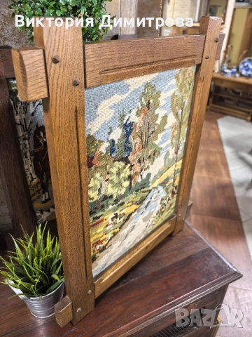 Гоблен "На реката" , снимка 6 - Гоблени - 50473249
