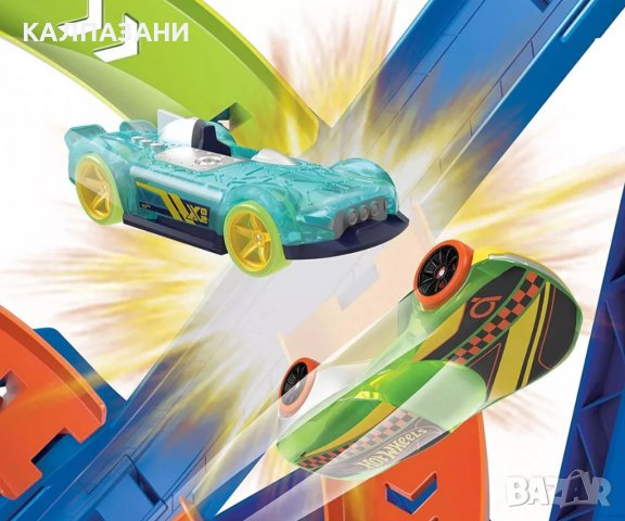 Hot Wheels - Комплект сблъсък в тайфуна  HGV67, снимка 6 - Коли, камиони, мотори, писти - 38818032