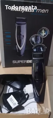 Babyliss Beard Trimmer Машинка Тример за Брада Различни Дължини 1-15мм Мъже Подарък, снимка 2 - Електрически самобръсначки - 49398873
