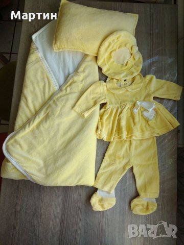 Плюшен комплект за изписване на бебе - Перфектно състояние, снимка 2 - Комплекти за бебе - 34635080