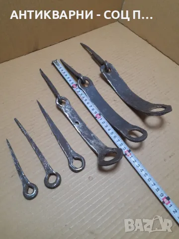 Комплект Стари Ръчно Ковани Резета От Соца., снимка 10 - Антикварни и старинни предмети - 48668843