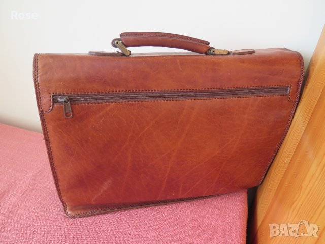Vintage, Italy,кожена чанта за документи, бизнес чанта, снимка 5 - Чанти - 43396920