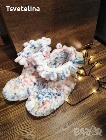 Домашни ботушки Пуфи, снимка 9 - Пантофи - 52435832
