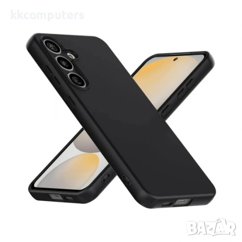 Силиконов кейс iPaky матиран, За Samsung Galaxy S26 Plus, Черен и Протектор, снимка 2 - Калъфи, кейсове - 53491413