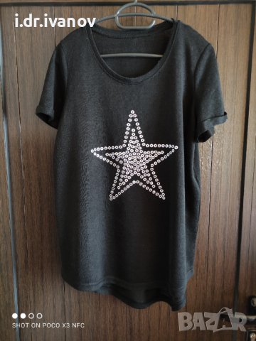 Черна тениска със звезда